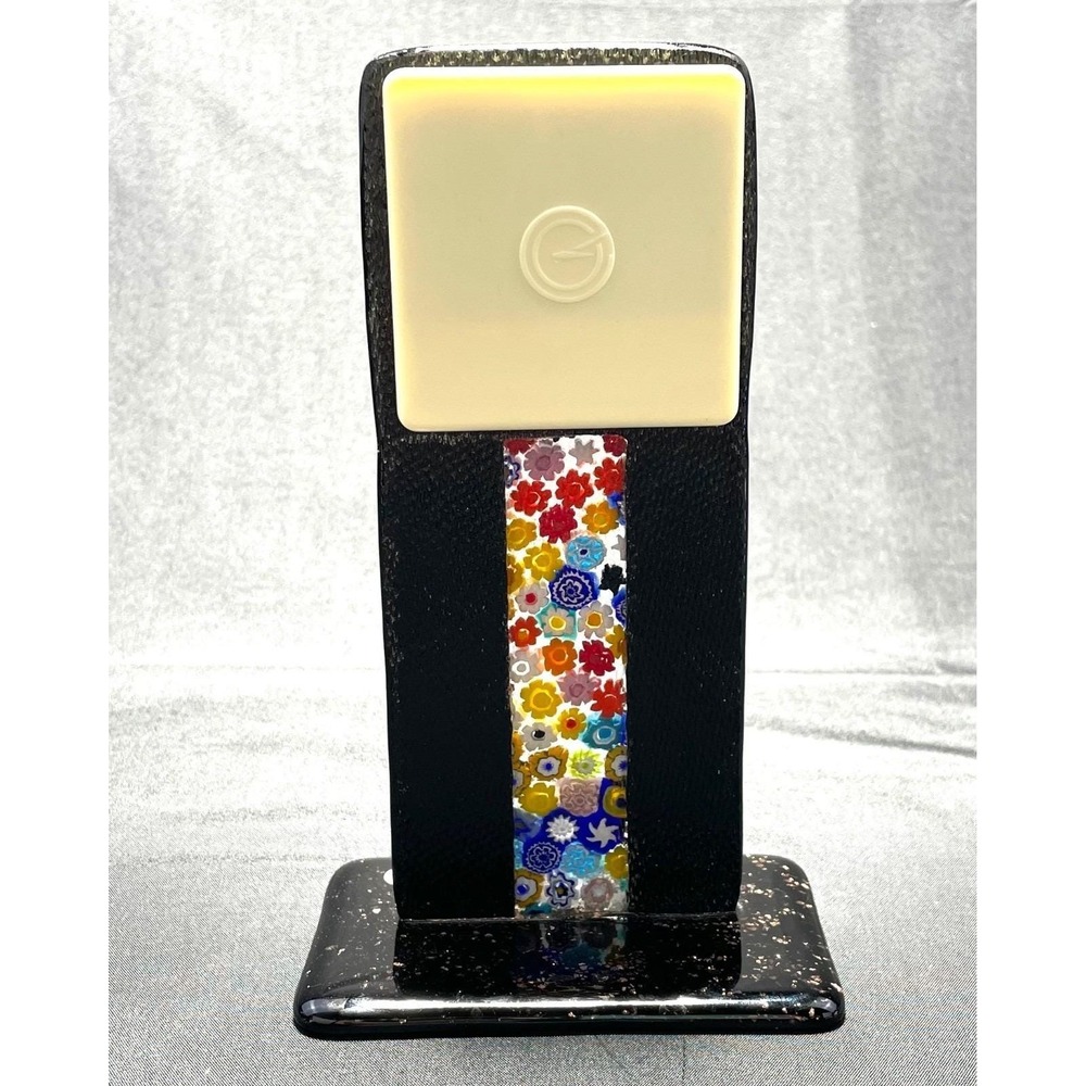 Murano Millefiori Aventurine Art Glass Mantel Clock German UTS 7" Italy VTG - Picture 3 of 7